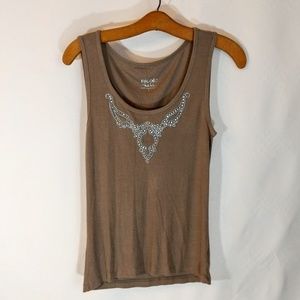 Nicole by Nicole Miller Tops - Super Soft Rhinestone Tank Top sz L Nicole by Nicole Miller Tops - Super Soft Rhinestone Tank Top sz L